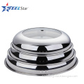 Adjustable stainless steel & glass lid for casserole